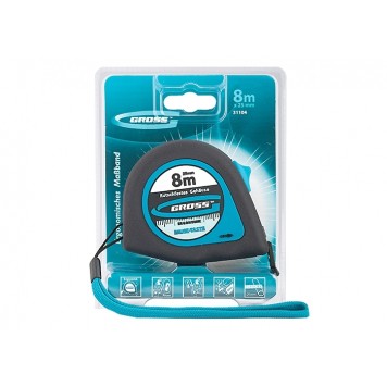 31104 | Рулетка 8 м x 25 мм, магнитный обрезиненный зацеп, GROSS ERGONOMISCH-1
