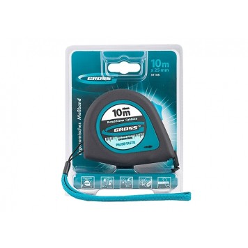 31105 | Рулетка 10 м x 25 мм, магнитный обрезиненный зацеп, GROSS ERGONOMISCH-1