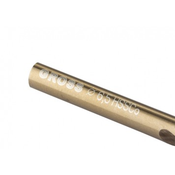 72324 | Сверло спиральное по металлу, 6,5 мм, HSS-Co, GROSS-2