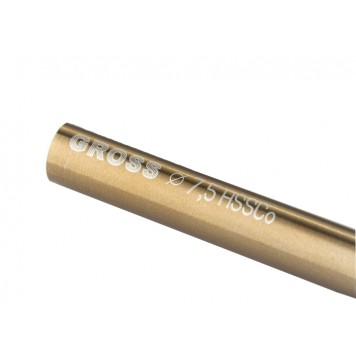 72331 | Сверло спиральное по металлу, 7,5 мм, HSS-Co, GROSS-2