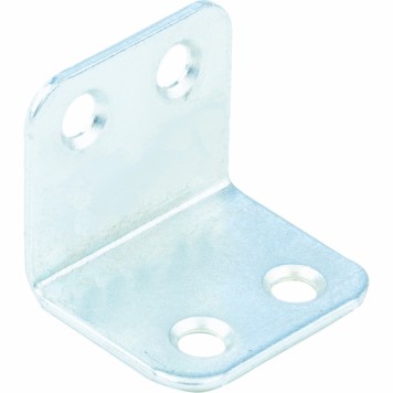 46510 | Уголок мебельный, 2 мм, 25 х 25 х 30 мм, цинк, СИБРТЕХ-0