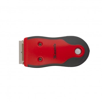 79544 | Скребок, выдвижное лезвие, обрезиненный корпус из нержавеющей стали, 3 запасных лезвия, MATRIX-0