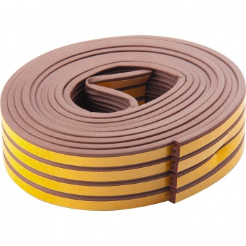 93944 | Уплотнитель, 6 м, профиль "E", коричневый, СИБРТЕХ-0
