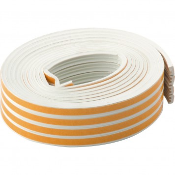 93943 | Уплотнитель, 6 м, профиль "E", белый, СИБРТЕХ-0