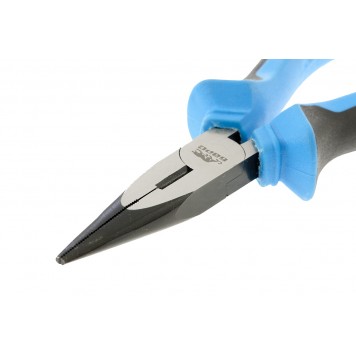 17195 | Длинногубцы прямые 160 мм, хром-ванадий, двухкомпонентные рукоятки, БАРС-1