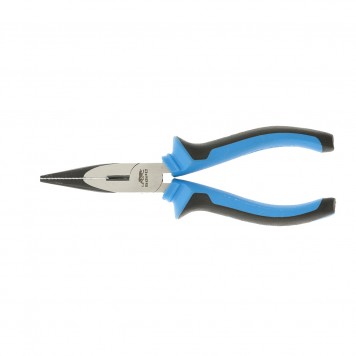 17195 | Длинногубцы прямые 160 мм, хром-ванадий, двухкомпонентные рукоятки, БАРС-0