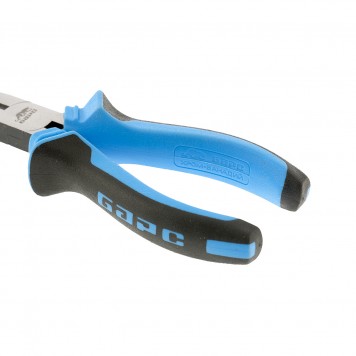 17195 | Длинногубцы прямые 160 мм, хром-ванадий, двухкомпонентные рукоятки, БАРС-2