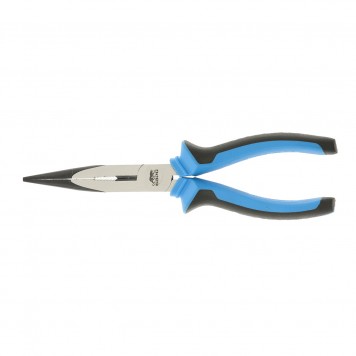 17196 | Длинногубцы прямые 200 мм, хром-ванадий, двухкомпонентные рукоятки, БАРС-0