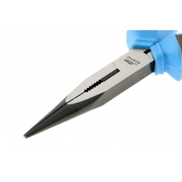 17196 | Длинногубцы прямые 200 мм, хром-ванадий, двухкомпонентные рукоятки, БАРС-1