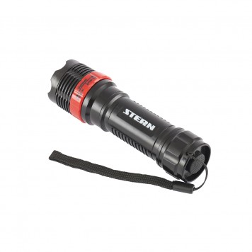 90570 | Фонарь бытовой, пластик, 1 W Led, ремешок, зум, 3 режима 100%-50%-строб, 3 х ААА, STERN-1