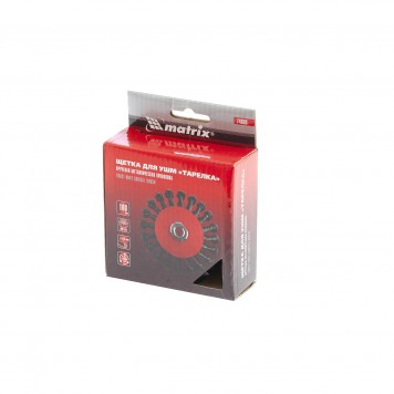 74609 | Щетка для УШМ, 100 мм, М14, "тарелка", крученая проволока 0,5 мм, MATRIX-4