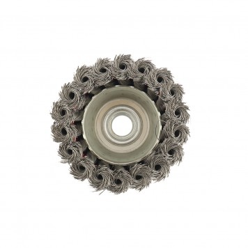 74614 | Щетка для УШМ, 75 мм, М14, "чашка", крученая проволока 0,35 мм, MATRIX-3