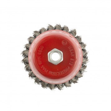 74615 | Щетка для УШМ, 100 мм, М14, "чашка", крученая проволока 0,35 мм, MATRIX-2