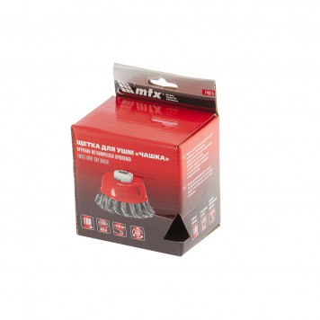 74615 | Щетка для УШМ, 100 мм, М14, "чашка", крученая проволока 0,35 мм, MATRIX-4