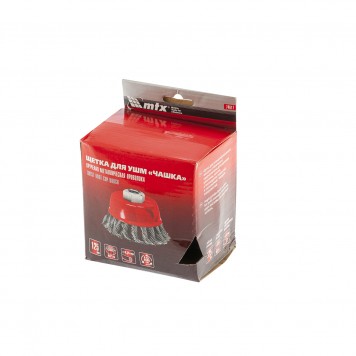 74617 | Щетка для УШМ, 125 мм, М14, "чашка", крученая проволока 0,35 мм, MATRIX-4