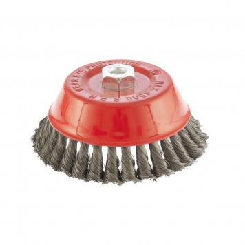 74618 | Щетка для УШМ, 150 мм, М14, "чашка", крученая проволока 0,35 мм, MATRIX-1