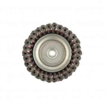 74618 | Щетка для УШМ, 150 мм, М14, "чашка", крученая проволока 0,35 мм, MATRIX-3