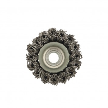 74621 | Щетка для УШМ, 65 мм, М14, "чашка", крученая проволока 0,8 мм, MATRIX-3