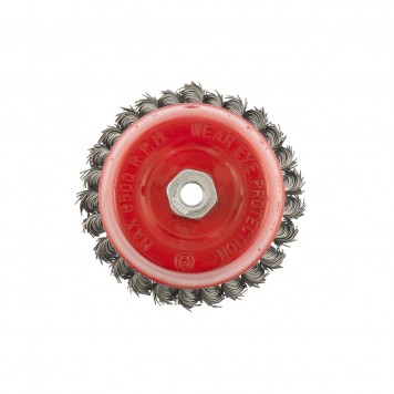 74625 | Щетка для УШМ, 125 мм, М14, "чашка", крученая проволока 0,8 мм, MATRIX-2