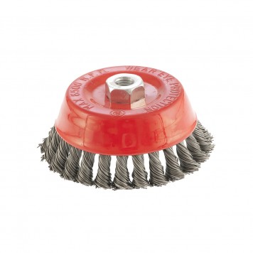 74625 | Щетка для УШМ, 125 мм, М14, "чашка", крученая проволока 0,8 мм, MATRIX-1