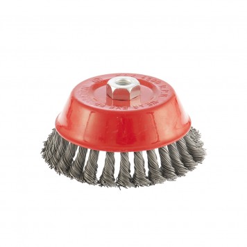 74626 | Щетка для УШМ, 150 мм, М14, "чашка", крученая проволока 0,8 мм, MATRIX-1