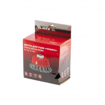 74626 | Щетка для УШМ, 150 мм, М14, "чашка", крученая проволока 0,8 мм, MATRIX-4