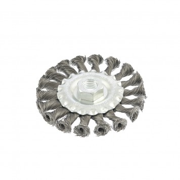 74631 | Щетка для УШМ 100 мм, М14, плоская, крученая проволока 0,35 мм, MATRIX-1