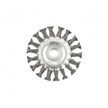 74631 | Щетка для УШМ 100 мм, М14, плоская, крученая проволока 0,35 мм, MATRIX-3