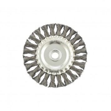 74633 | Щетка для УШМ 125 мм, М14, плоская, крученая проволока 0,35 мм, MATRIX-3