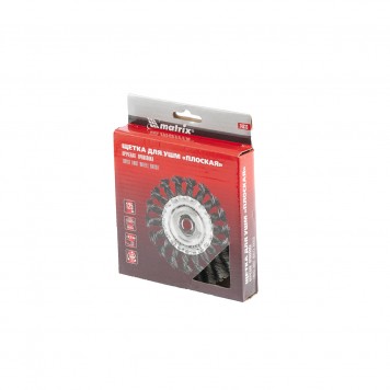 74633 | Щетка для УШМ 125 мм, М14, плоская, крученая проволока 0,35 мм, MATRIX-4