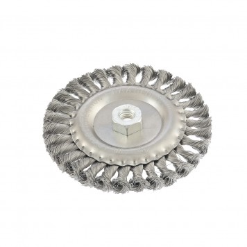 74635 | Щетка для УШМ 150 мм, М14, плоская, крученая проволока 0,35 мм, MATRIX-2