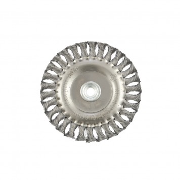 74635 | Щетка для УШМ 150 мм, М14, плоская, крученая проволока 0,35 мм, MATRIX-3