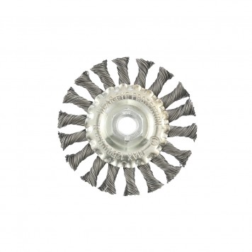 74639 | Щетка для УШМ 100 мм, М14, плоская, крученая проволока 0,5 мм, MATRIX-2