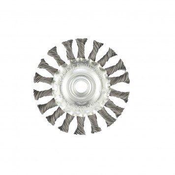 74639 | Щетка для УШМ 100 мм, М14, плоская, крученая проволока 0,5 мм, MATRIX-3