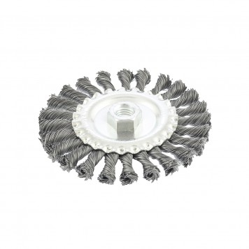 74640 | Щетка для УШМ 125 мм, М14, плоская, крученая проволока 0,5 мм, MATRIX-1