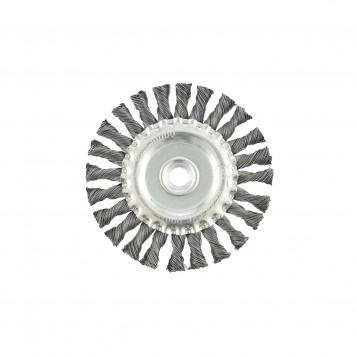 74640 | Щетка для УШМ 125 мм, М14, плоская, крученая проволока 0,5 мм, MATRIX-3