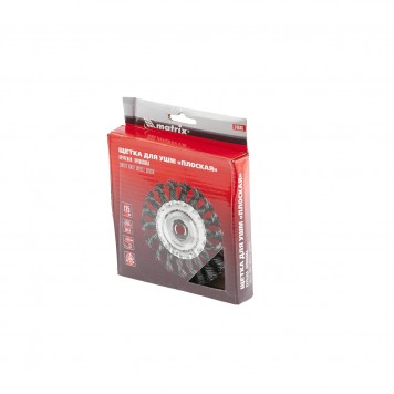 74640 | Щетка для УШМ 125 мм, М14, плоская, крученая проволока 0,5 мм, MATRIX-4