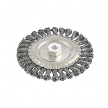 74641 | Щетка для УШМ 150 мм, М14, плоская, крученая проволока 0,5 мм, MATRIX-1