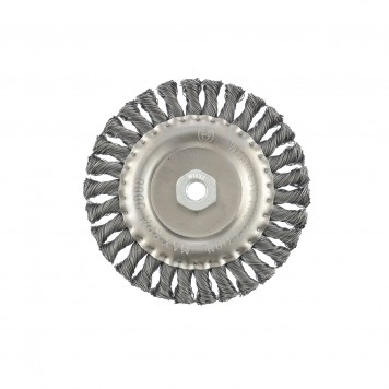 74641 | Щетка для УШМ 150 мм, М14, плоская, крученая проволока 0,5 мм, MATRIX-2