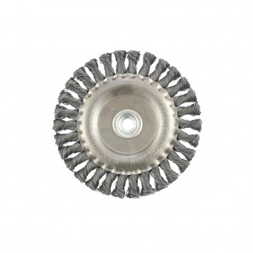 74641 | Щетка для УШМ 150 мм, М14, плоская, крученая проволока 0,5 мм, MATRIX-3