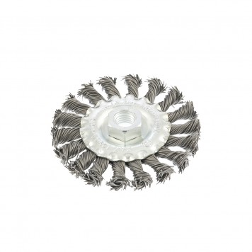 74643 | Щетка для УШМ 100 мм, М14, плоская, крученая проволока 0,8 мм, MATRIX-1