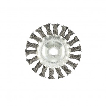 74643 | Щетка для УШМ 100 мм, М14, плоская, крученая проволока 0,8 мм, MATRIX-2