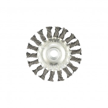 74643 | Щетка для УШМ 100 мм, М14, плоская, крученая проволока 0,8 мм, MATRIX-3