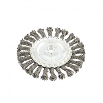 74644 | Щетка для УШМ 125 мм, М14, плоская, крученая проволока 0,8 мм, MATRIX-1