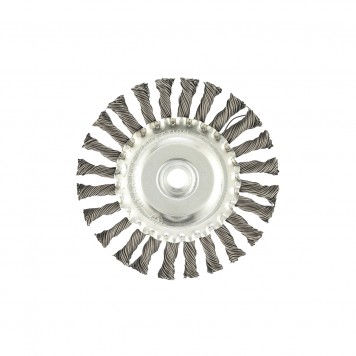 74644 | Щетка для УШМ 125 мм, М14, плоская, крученая проволока 0,8 мм, MATRIX-2