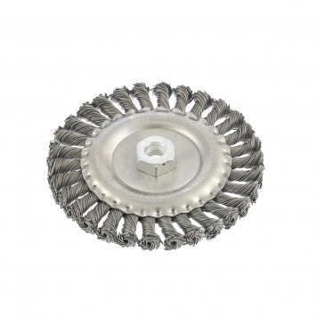 74645 | Щетка для УШМ 150 мм, М14, плоская, крученая проволока 0,8 мм, MATRIX-1