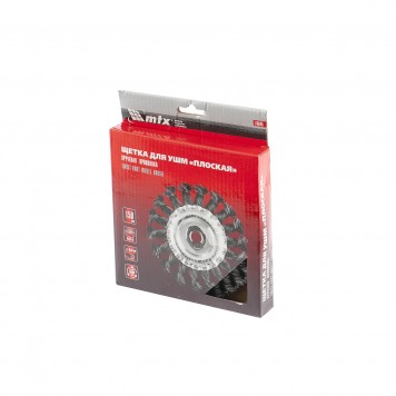 74645 | Щетка для УШМ 150 мм, М14, плоская, крученая проволока 0,8 мм, MATRIX-3