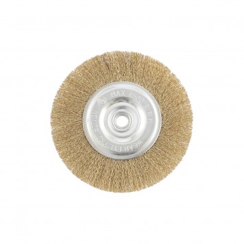 74652 | Щетка для УШМ, 150 мм, М14, плоская, латунированная витая проволока, MATRIX-2