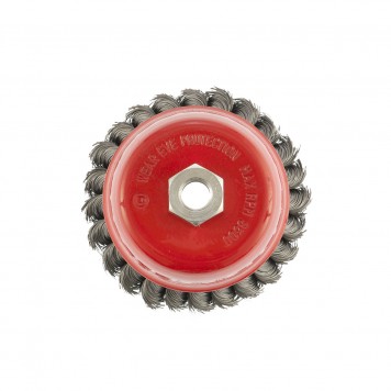 74677 | Щетка для УШМ, 100 мм, М14, "чашка", двухрядная, крученая проволока 0,35 мм, MATRIX-2