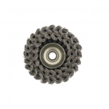 74677 | Щетка для УШМ, 100 мм, М14, "чашка", двухрядная, крученая проволока 0,35 мм, MATRIX-3